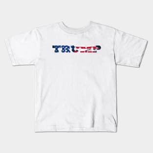 Trump American Flag Design Kids T-Shirt